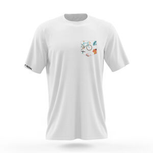 NU. by Holokolo Cyklistické triko s krátkým rukávem - PEDAL BY PEDAL - vícebarevná/bílá XL