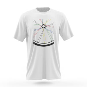 NU. BY HOLOKOLO Cyklistické triko s krátkým rukávem - RIDE THIS WAY - vícebarevná/bílá L