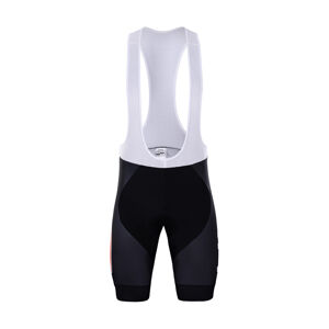 Bonavelo Cyklistické kalhoty krátké s laclem - LOTTO SOUDAL 2022 - černá/červená XL