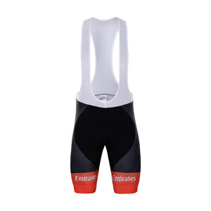 BONAVELO Cyklistické kalhoty krátké s laclem - UAE 2021 - červená/černá/bílá S