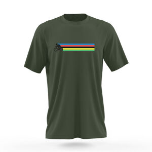 NU. BY HOLOKOLO Cyklistické triko s krátkým rukávem - A GAME - zelená/vícebarevná L