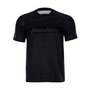 HOLOKOLO Cyklistický dres s krátkým rukávem - BLACK VIBE MTB - černá XS