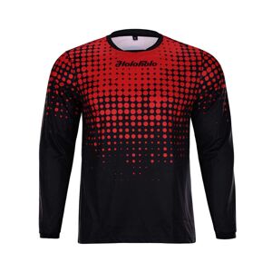 HOLOKOLO Cyklistický dres s dlouhým rukávem letní - INFRARED MTB LONG - červená/černá XS