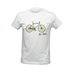 NU. BY HOLOKOLO Cyklistické triko s krátkým rukávem - LE TOUR LEMON - bílá XL
