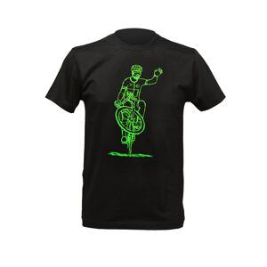 NU. by Holokolo Cyklistické triko s krátkým rukávem - LE TOUR ON THE WHEEL - černá XL