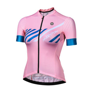 MONTON Cyklistický dres s krátkým rukávem - HORIZON LADY - růžová