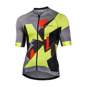 Monton Cyklistický dres s krátkým rukávem - CINDER - žlutá/šedá