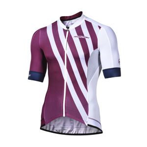 Monton Cyklistický dres s krátkým rukávem - SPLIT - bílá/fialová L