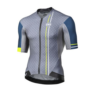 Monton Cyklistický dres s krátkým rukávem - VENUCIA - žlutá/modrá/šedá