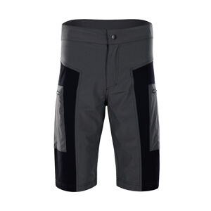 MONTON Cyklistické kalhoty krátké bez laclu - JANKUN MTB - černá/šedá M
