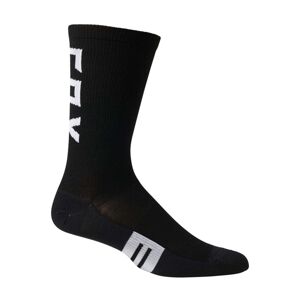 FOX Cyklistické ponožky klasické - FLEXAIR MERINO  - bílá/černá L-XL