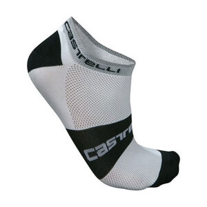 CASTELLI Cyklistické ponožky kotníkové - LOWBOY - černá/bílá L-XL