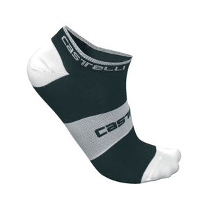 CASTELLI Cyklistické ponožky kotníkové - LOWBOY - bílá/černá L-XL