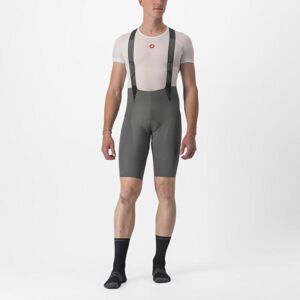 CASTELLI Cyklistické kalhoty krátké s laclem - FREE AERO RC - šedá M