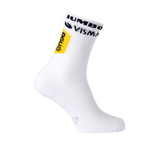 AGU Cyklistické ponožky klasické - JUMBO-VISMA 2021 - bílá L-XL