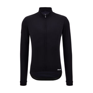 SANTINI Cyklistický dres s dlouhým rukávem zimní - IMPETUS ZIP - černá 4XL