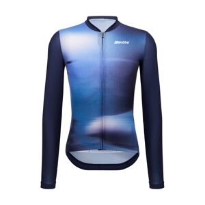 SANTINI Cyklistický dres s dlouhým rukávem letní - OMBRA ECO SLEEK  - modrá 2XL