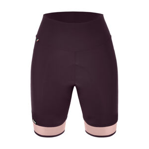 SANTINI Cyklistické kalhoty krátké bez laclu - GIADA PURE - černá/růžová L