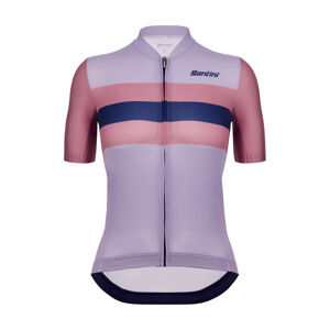 SANTINI Cyklistický dres s krátkým rukávem - ECO SLEEK NEW BENGAL - fialová 2XL