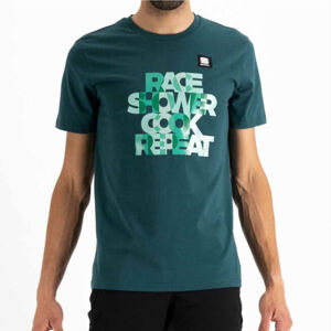 Sportful Cyklistické triko s krátkým rukávem - BORA HANSGROHE FAN - zelená 2XL
