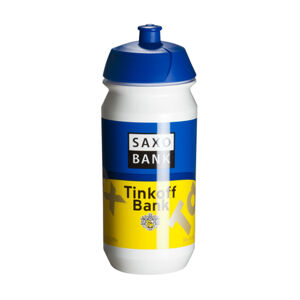 Cyklistická láhev na vodu - SAXO BANK 2013 - žlutá/bílá/modrá