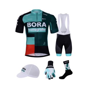 BONAVELO Cyklistický mega set - BORA 2022 - bílá/zelená/černá