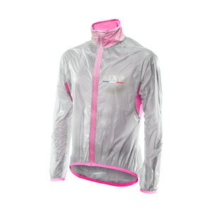 Six2 Cyklistická větruodolná bunda - GHOST - růžová/transparentní