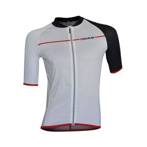 Biemme Cyklistický dres s krátkým rukávem - PURE SPEED - černá/bílá