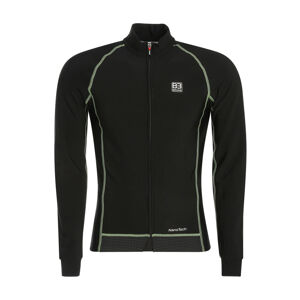BIEMME Cyklistický dres s dlouhým rukávem zimní - FLEX WINTER  - černá/zelená S