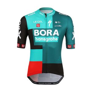 LE COL Cyklistický dres s krátkým rukávem - BORA HANSGROHE 2022 - černá/zelená/červená XL