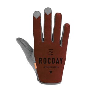 Rocday Cyklistické rukavice dlouhoprsté - ELEMENTS - červená/šedá L