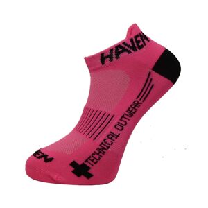 Haven Cyklistické ponožky klasické - SNAKE SILVER NEO - černá/růžová 44-46