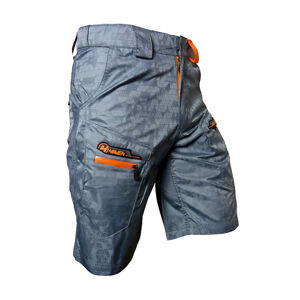 HAVEN Cyklistické kalhoty krátké bez laclu - HAVEN WANDERER II kr - šedá/oranžová S