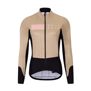 HOLOKOLO Cyklistická zateplená bunda - ELEMENT LADY - béžová/hnědá 2XL