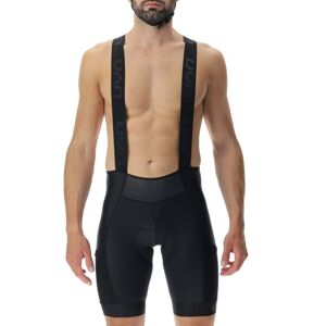UYN Cyklistické kalhoty krátké s laclem - ADVENTOUR CARGO - černá XL