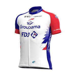Alé Cyklistický dres s krátkým rukávem - GROUPAMA FDJ 2021 - bílá/modrá/červená 2XL