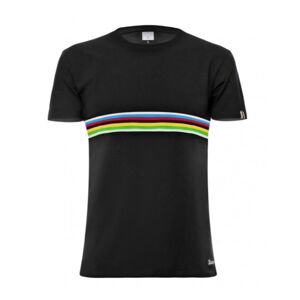 Santini Cyklistické triko s krátkým rukávem - UCI - černá