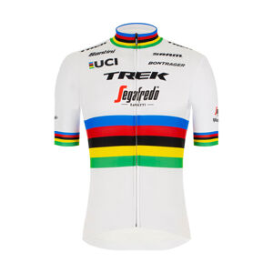 Santini Cyklistický dres s krátkým rukávem - TREK SEGAFREDO 2020 - bílá