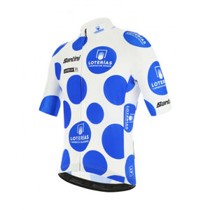 Santini Cyklistický dres s krátkým rukávem - LA VUELTA 2021 - modrá/bílá M