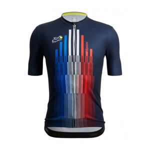 Santini Cyklistický dres s krátkým rukávem - TOUR DE FRANCE 2022 - červená/modrá/bílá L