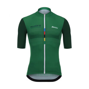 SANTINI Cyklistický dres s krátkým rukávem - CROWN - zelená L