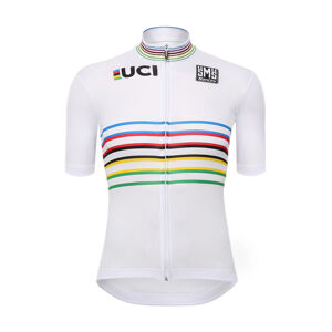 SANTINI Cyklistický dres s krátkým rukávem - UCI WORLD CHAMPION - bílá 2XL