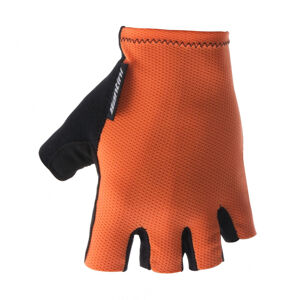 Santini Cyklistické rukavice krátkoprsté - BRISK - oranžová L