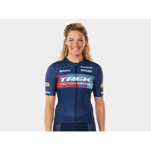 Santini Trek Factory Racing Womens Team Replica Cycling Jersey L tmavě modrá