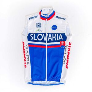 Santini Cyklistická vesta - TEAM SLOVAKIA 2017 - bílá/modrá XS